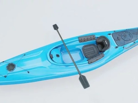 Caiaque altamente detalhado Modelo 3D