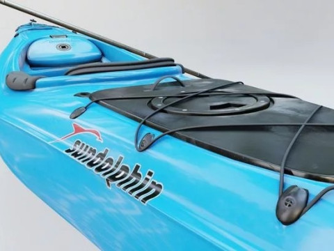 Caiaque altamente detalhado Modelo 3D