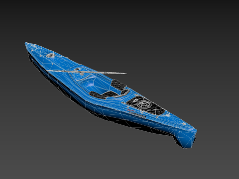 Caiaque altamente detalhado Modelo 3D