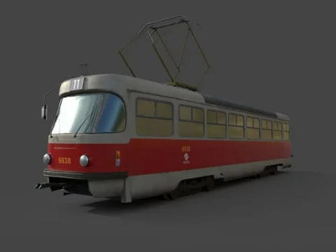 Трамвай Татра 3D Модель