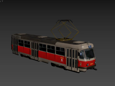 Трамвай Татра 3D Модель