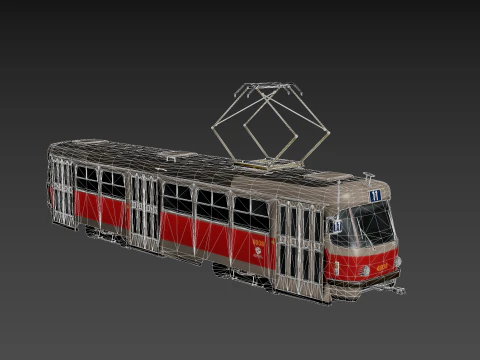 Трамвай Татра 3D Модель