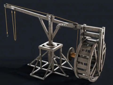 Medieval crane 3D Model