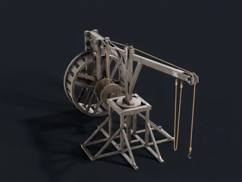 Medieval crane Modelo 3D