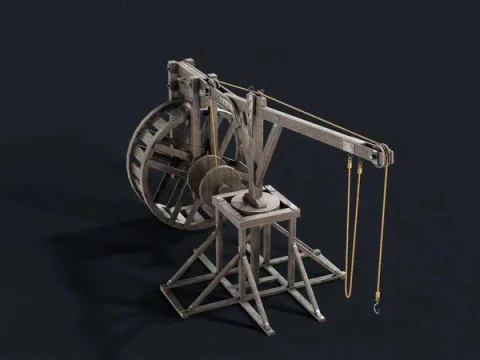 Medieval crane 3D Model
