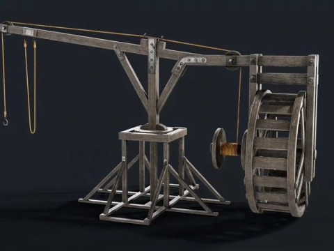Medieval crane Modelo 3D