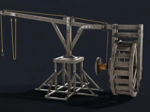 Medieval crane 3D Model