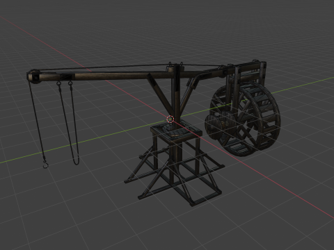 Medieval crane Modelo 3D