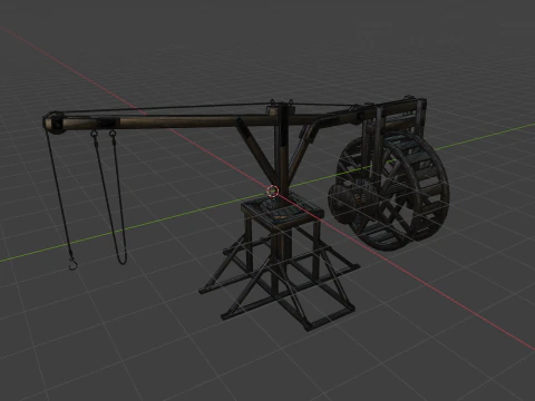 Medieval crane 3D Model