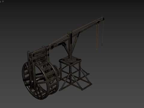 Medieval crane Modelo 3D