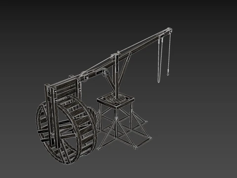 Medieval crane 3D Model