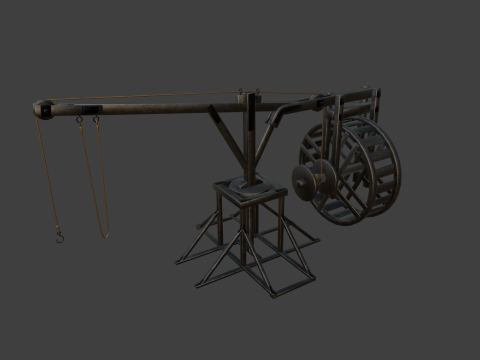 Medieval crane Modelo 3D