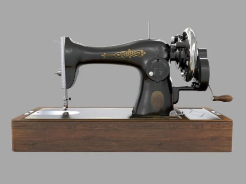 Old Soviet sewing machine Podolsk 2M 3D Model