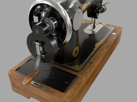 Old Soviet sewing machine Podolsk 2M 3D मॉडल