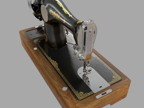 Old Soviet sewing machine Podolsk 2M 3D मॉडल