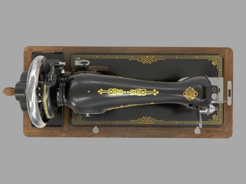 Old Soviet sewing machine Podolsk 2M 3D मॉडल