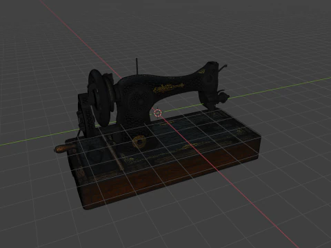 Old Soviet sewing machine Podolsk 2M 3D Model