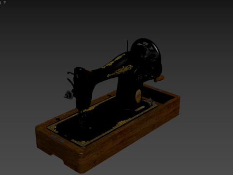 Old Soviet sewing machine Podolsk 2M 3D मॉडल