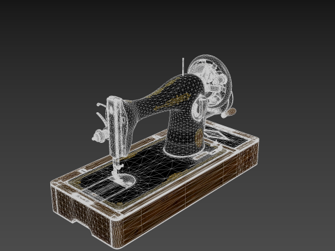 Old Soviet sewing machine Podolsk 2M 3D मॉडल