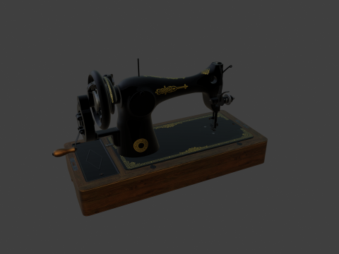 Old Soviet sewing machine Podolsk 2M 3D मॉडल