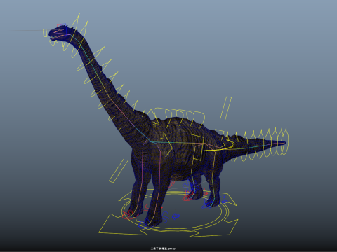 Brontosaurus 3D मॉडल