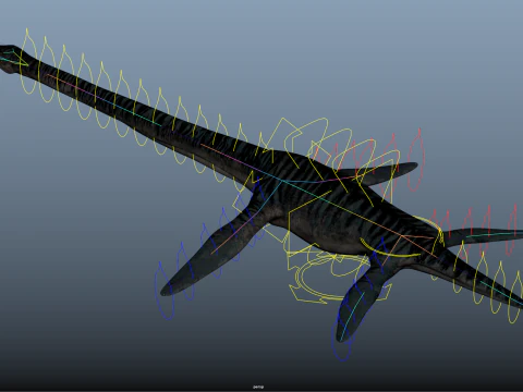 Elasmossauro Modelo 3D