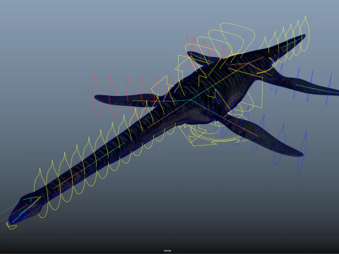 Elasmossauro Modelo 3D