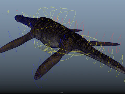 Plesiosauro Modello 3D
