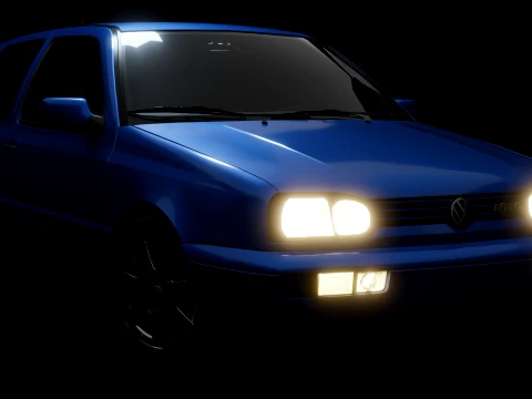 폭스바겐 골프 GTI VR6 3D 모델