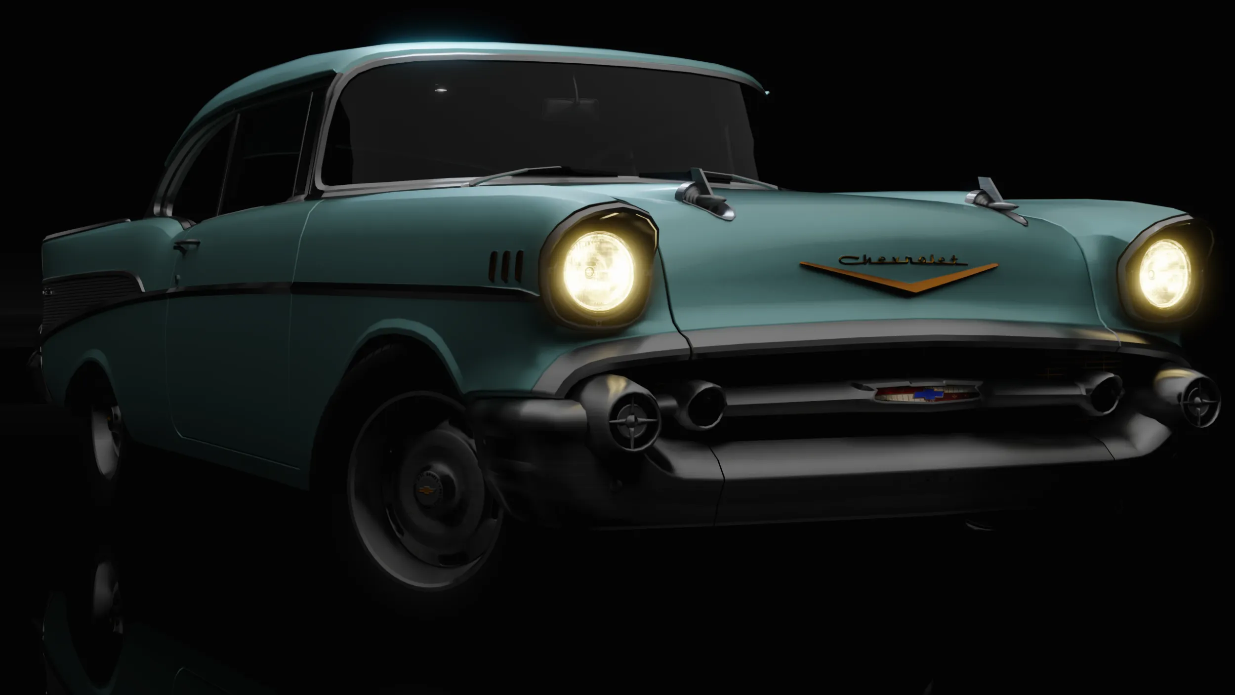 쉐보레 벨에어 3D 모델 .c4d .max .obj .3ds .fbx .stl .blend
