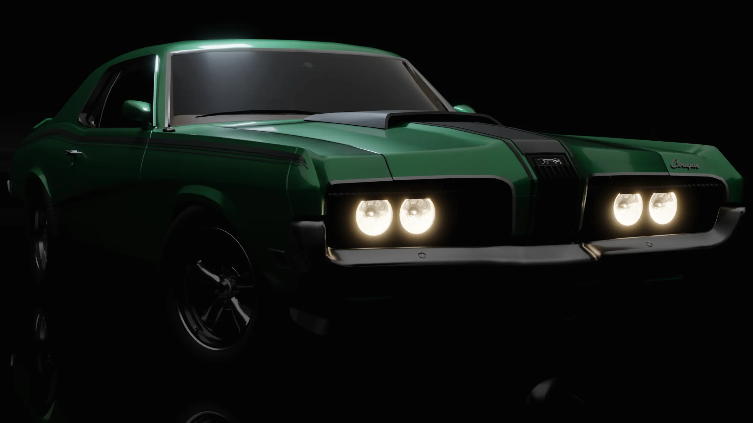 Mercury Cougar Eliminator 3D Model .c4d .max .obj .3ds .fbx .stl .blend 