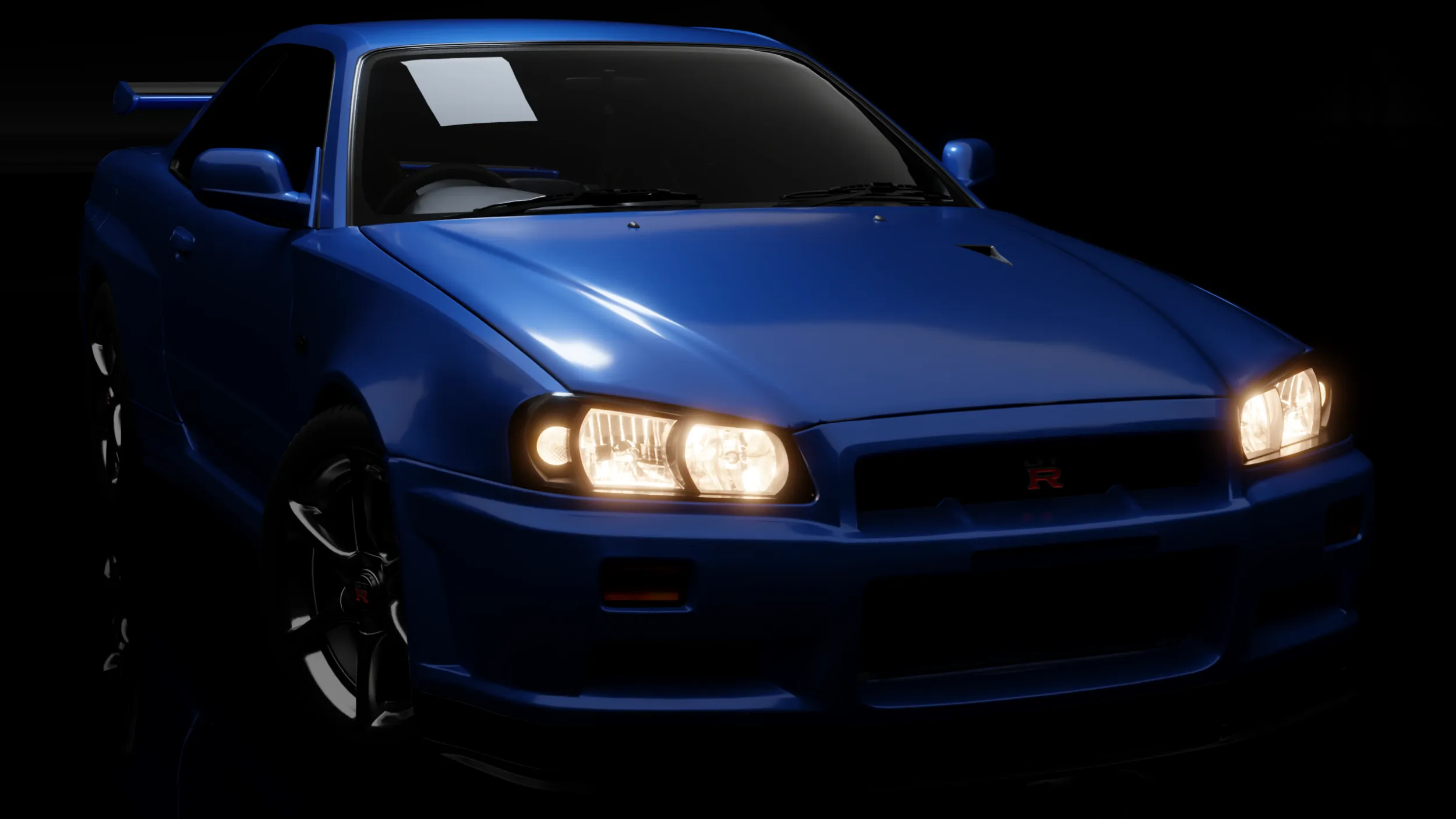 Nissan Skyline GT-R R34 Modello 3D .c4d .max .obj .3ds .fbx .stl .blend 