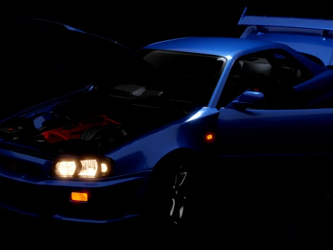 Nissan Skyline GT-R R34 Modello 3D