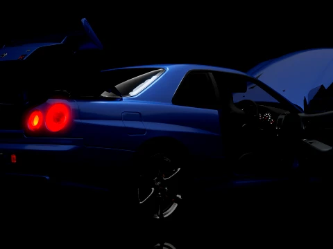 Nissan Skyline GT-R R34 Modello 3D