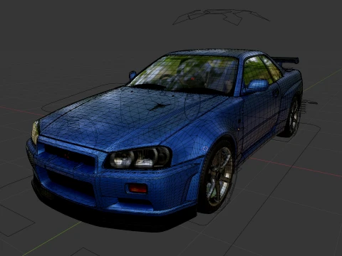 Nissan Skyline GT-R R34 Modello 3D