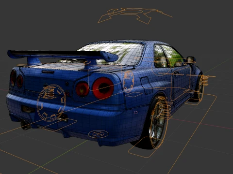 Nissan Skyline GT-R R34 Modello 3D