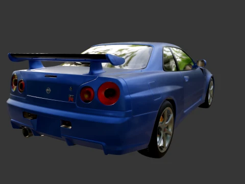 Nissan Skyline GT-R R34 Modello 3D