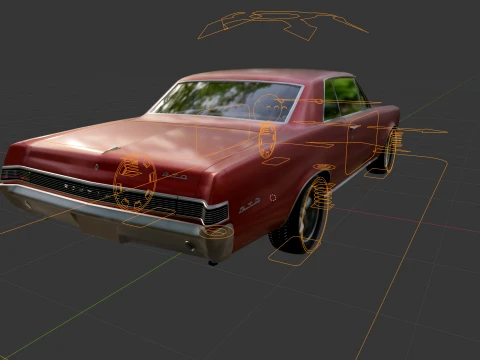 Pontiac LeMans GTO 1965 3D Model
