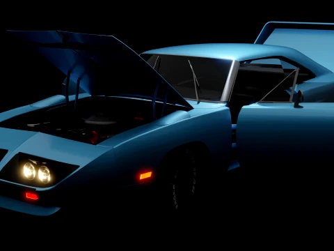 Plymouth Superbird 1970 3D Model