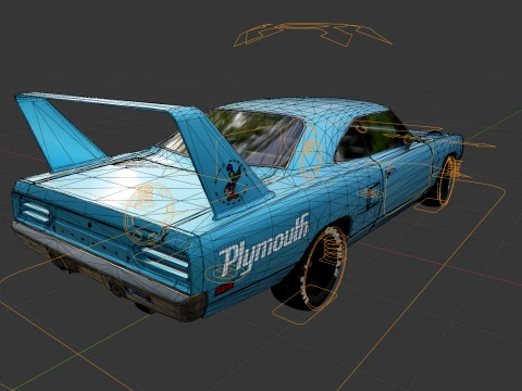 Plymouth Superbird 1970 3D Model