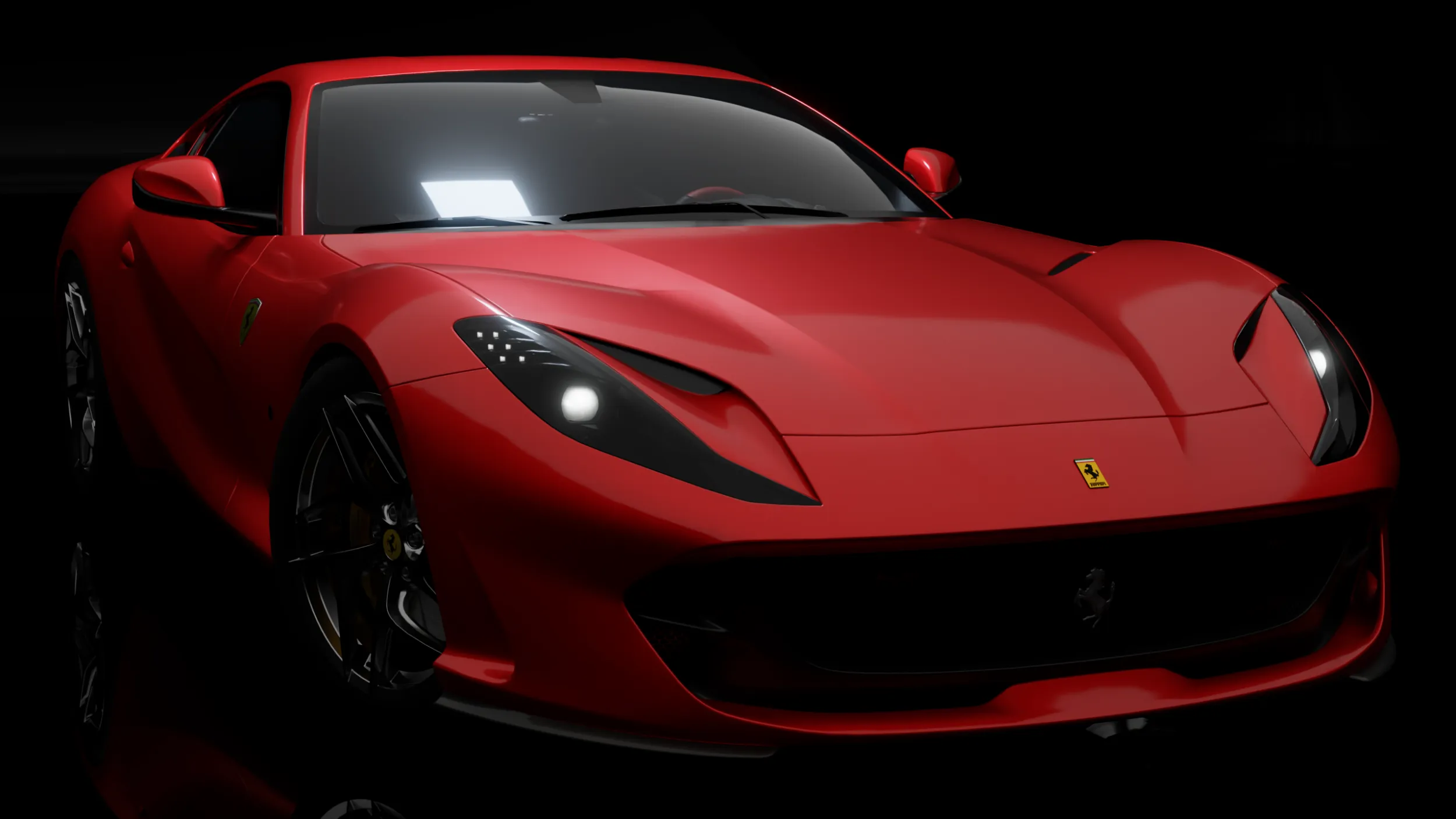 페라리 812 슈퍼패스트 3D 모델 .c4d .max .obj .3ds .fbx .stl .blend 