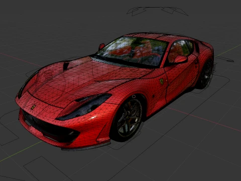 페라리 812 슈퍼패스트 3D 모델