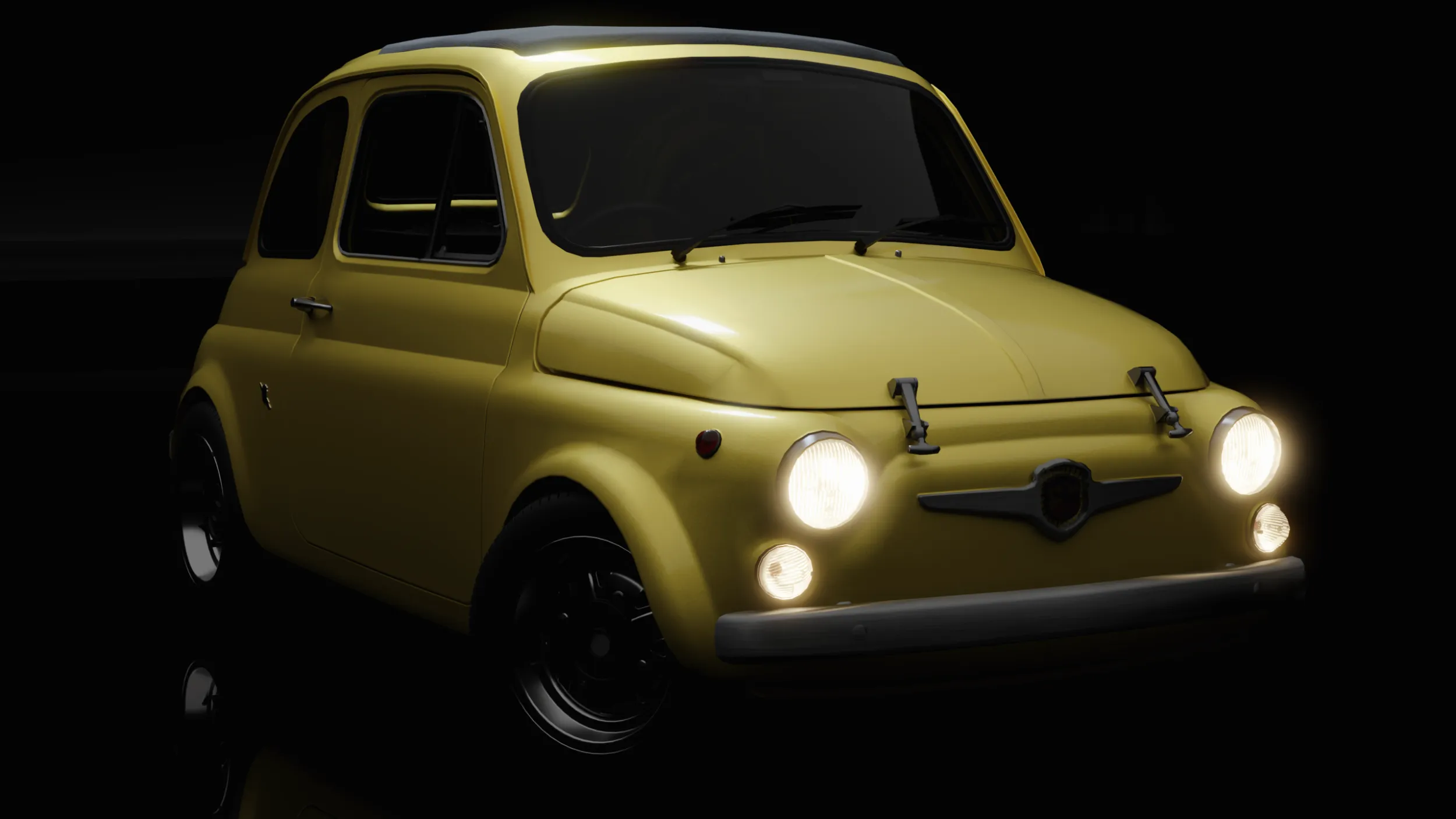 Abarth 595 Esseesse 3D Model .c4d .max .obj .3ds .fbx .stl .blend 