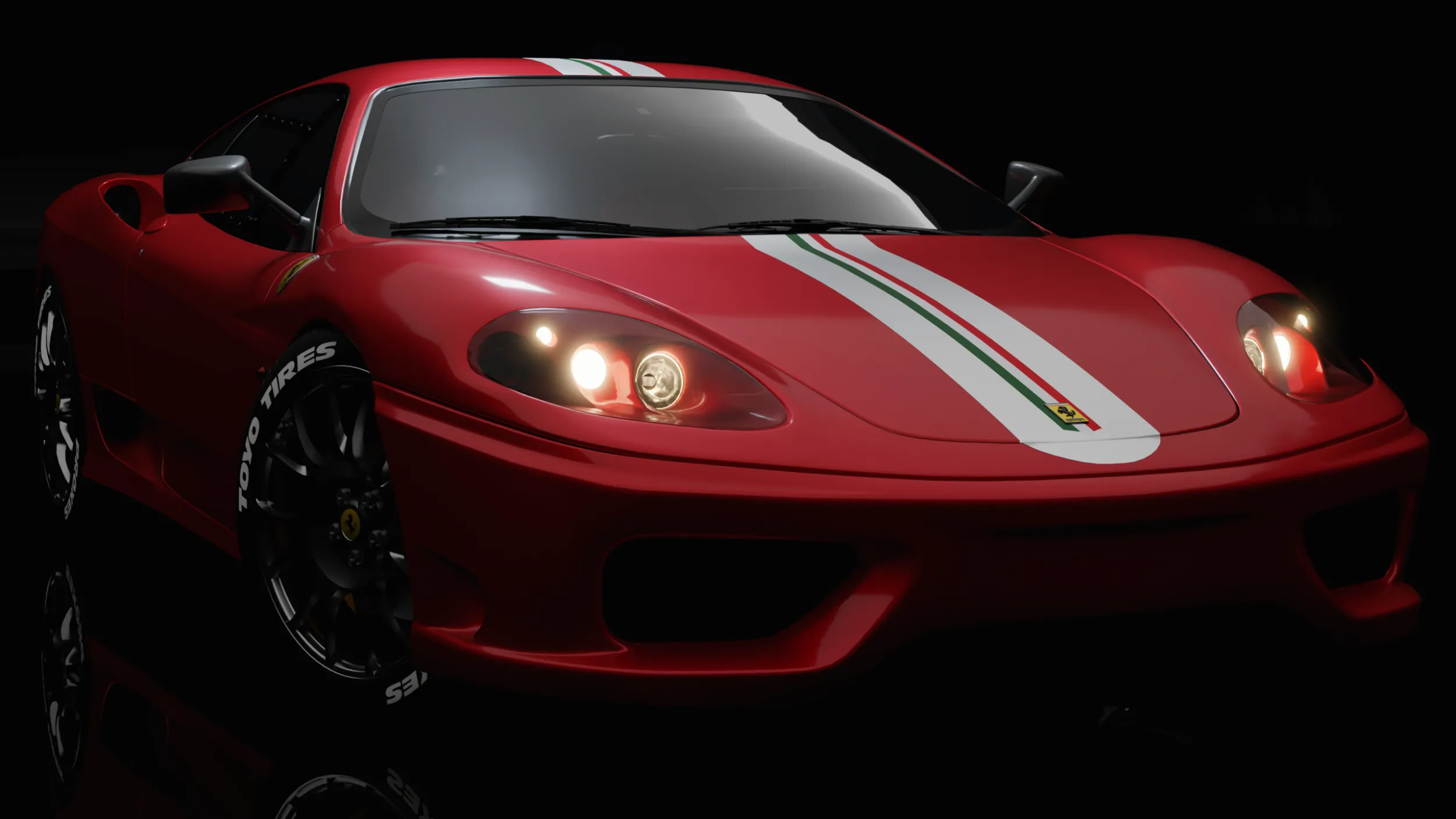 Ferrari 360 Challenge Stradale 3D Model .c4d .max .obj .3ds .fbx .stl .blend 