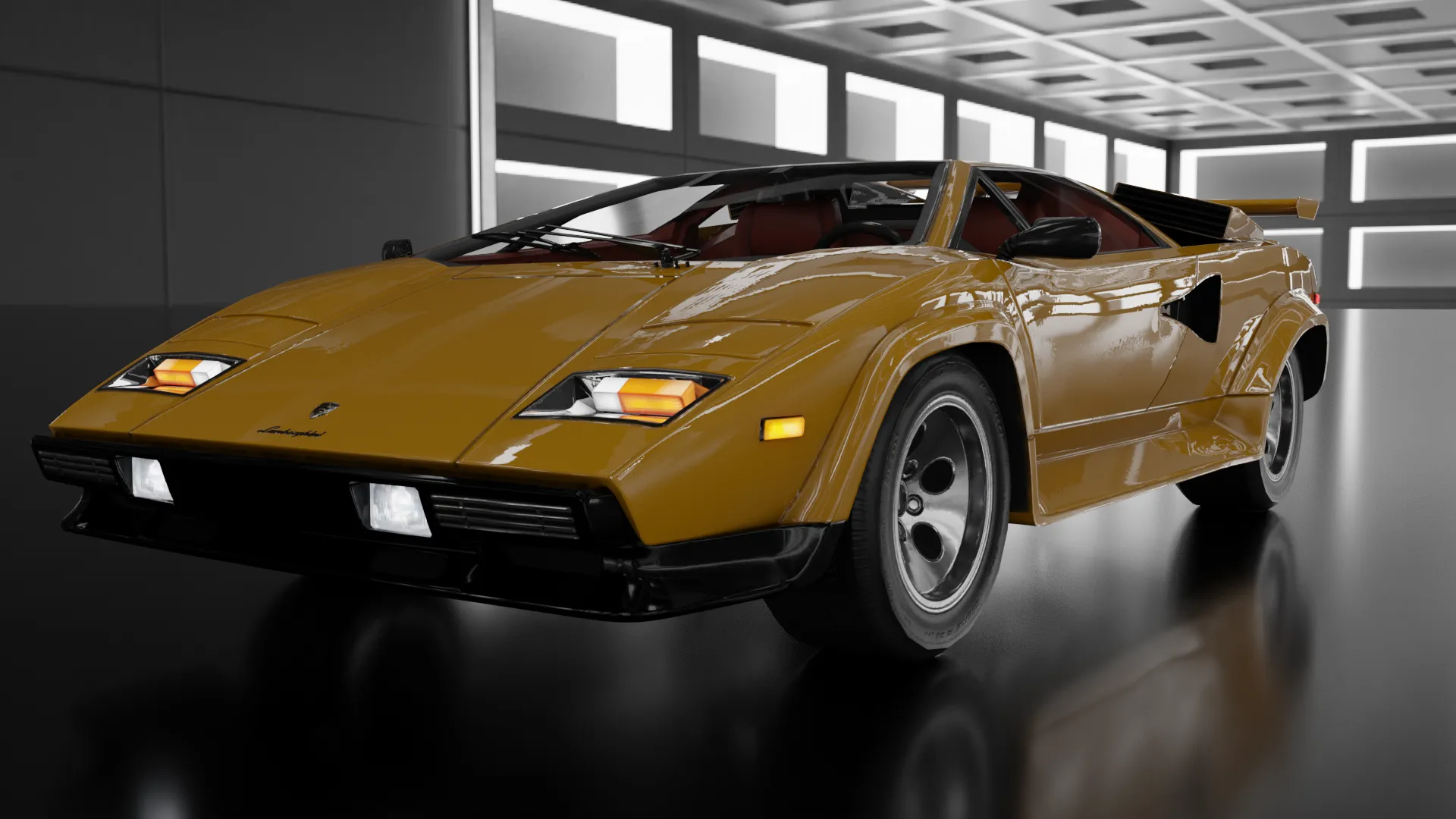 Countach LP400 3D Model .c4d .max .obj .3ds .fbx .stl .blend 