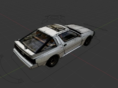 MitsubishiStarionESI-R 3D Modell