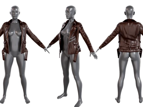 Casual Style Jacket Modello 3D