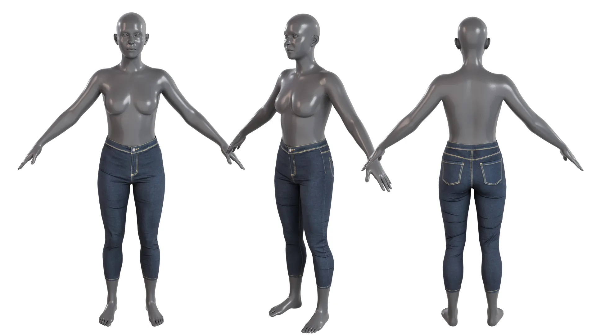 Jeans 3D Model .c4d .max .obj .3ds .fbx .stl .blend 