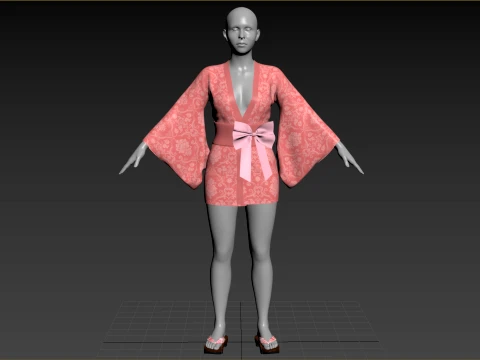 Mini Kimono 3D Модель