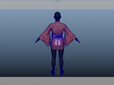 Mini Kimono 3D Модель